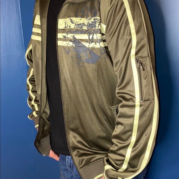 Giorginni army green jacket with stripes - Picture 7 of 8